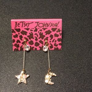 Betsey Johnson Star/Moon Earrings